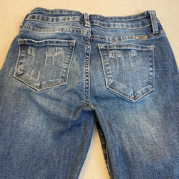 KanCan Womens Jeans Size 27 Distressed Skinny Blue Denim Cotton/Spandex - Picture 14 of 16